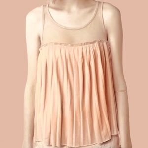 UO Pins & Needles Baby Pink Flowy Tank Top